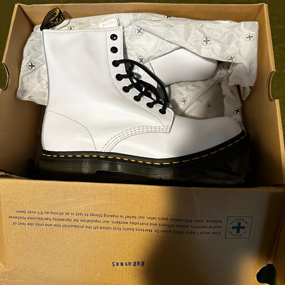 Dr. Martens White Boots
